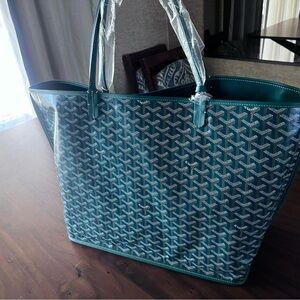 New Goyard Anjou GM Green with Tags